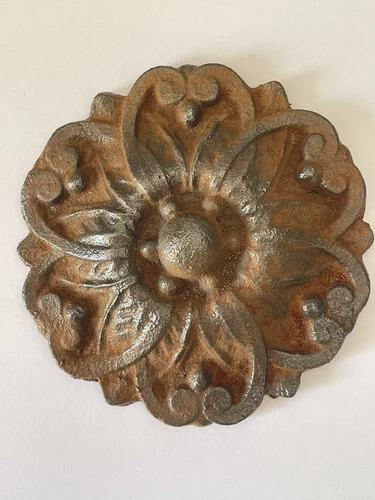 Antique Cast Iron Rose for Gate Door Home Garden Decor Flowers