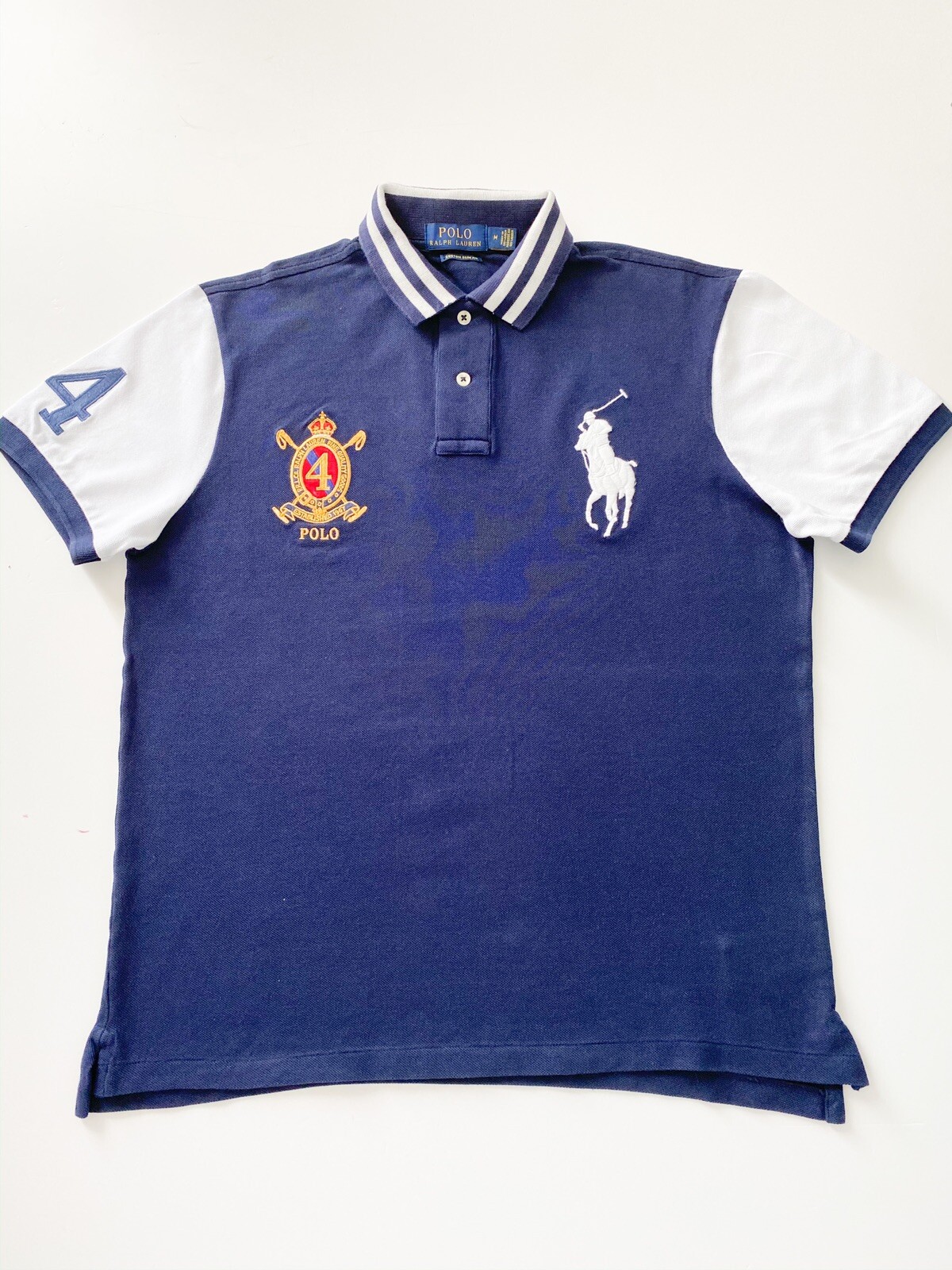 FILA Polo Ralph Lauren uomo Big Pony maglia canottaggio club personalizzata slim fit taglia S