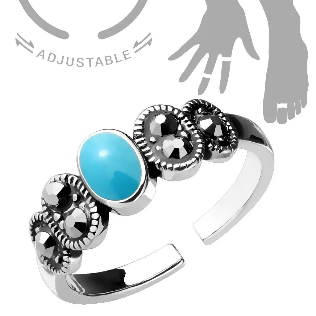 Turquoise Turquoise Fashion Toe Rings