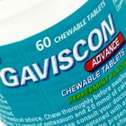 Gaviscon Advance Chewable Tablets Peppermint 60 Tab Strong Heartburn& Reflux