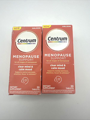 X2 Centrum Menopause Support + Clear Mind & Calm Mood Supplement 30 Tablets 1/26