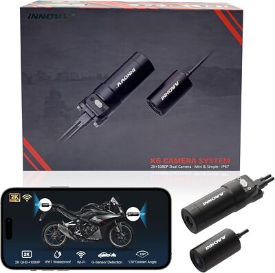 INNOVV K6 Dual Channel 2K QHD+1080P Dash Cam (Motorcycle Version)