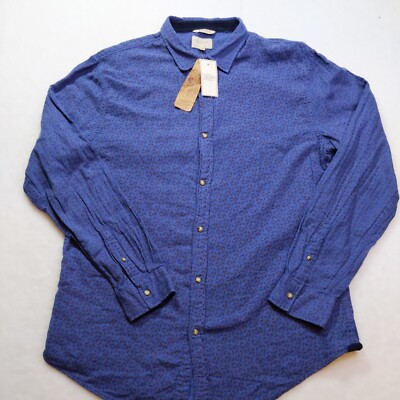 J.A.C.H.S. Dario Long Sleeve Pearl Snap Button Fitted Shirt Men's Size 2XL NWT