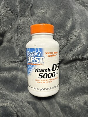 Vitamin D3 2000 IU 180 Softgels By Doctors Best 10/24 W3
