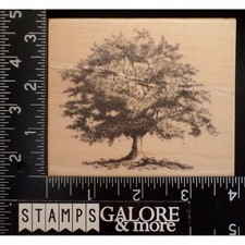 Inkadinkado Rubber Stamps 00303 SOFT BRUSHED LEAVES LARGE TREE SCENERY 3269