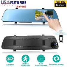 1080P Car DVR 4.3in Camera Dash Cam G-sensor Camcorder Camera w/ Loop Recording