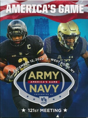 2020 ARMY NAVY BOWL PROGRAM BLACK KNIGHTS VS MIDSHIPMEN FOOTBALL CHAMPS 12/12/20