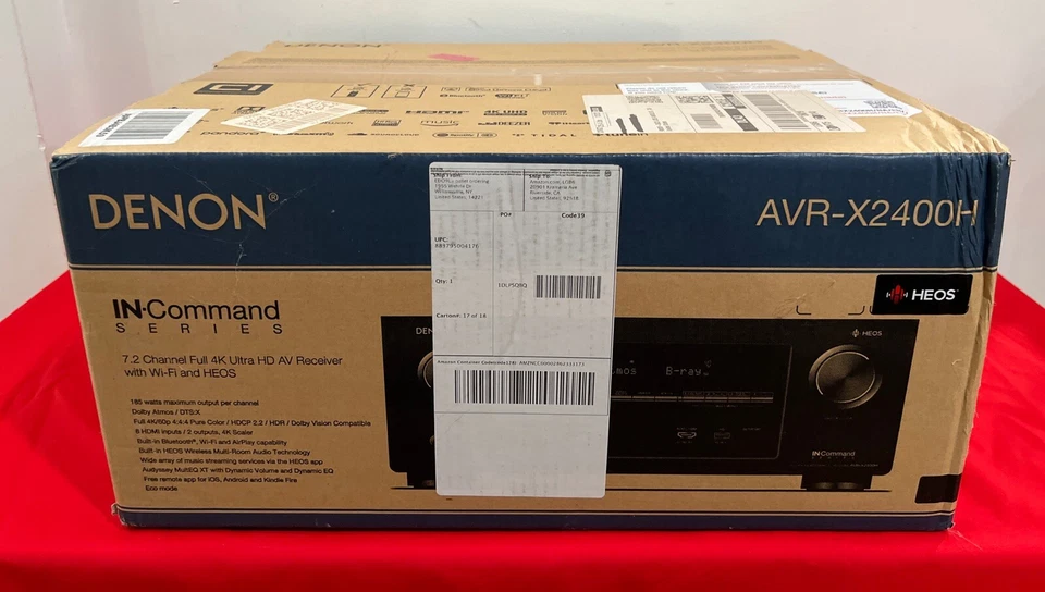 Denon AVR-X2400H Integrated Network AV Receiver 7.2ch Black Seal box New - Image 2 of 4