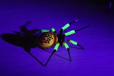 Red Uranium Glass Spider Surprise Uranium Vaseline Glass Figurine Spider Glass