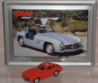 Schuco Modell 1:87 Mercedes-Benz 300 Sl FlüGeltüRer Rot Schild Emaille