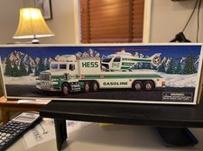 1995 hess Toy Truck and Helicopter New In Original Box With  Insert