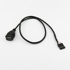 1pc 1.5ft USB 2.0 A Female to Dupont 5 Pin Female Jack Header Motherboard Cable