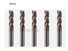 3/8" 3 Flute Carbide End Mill 37 Helix For Aluminum - Square End - ZRN Coated