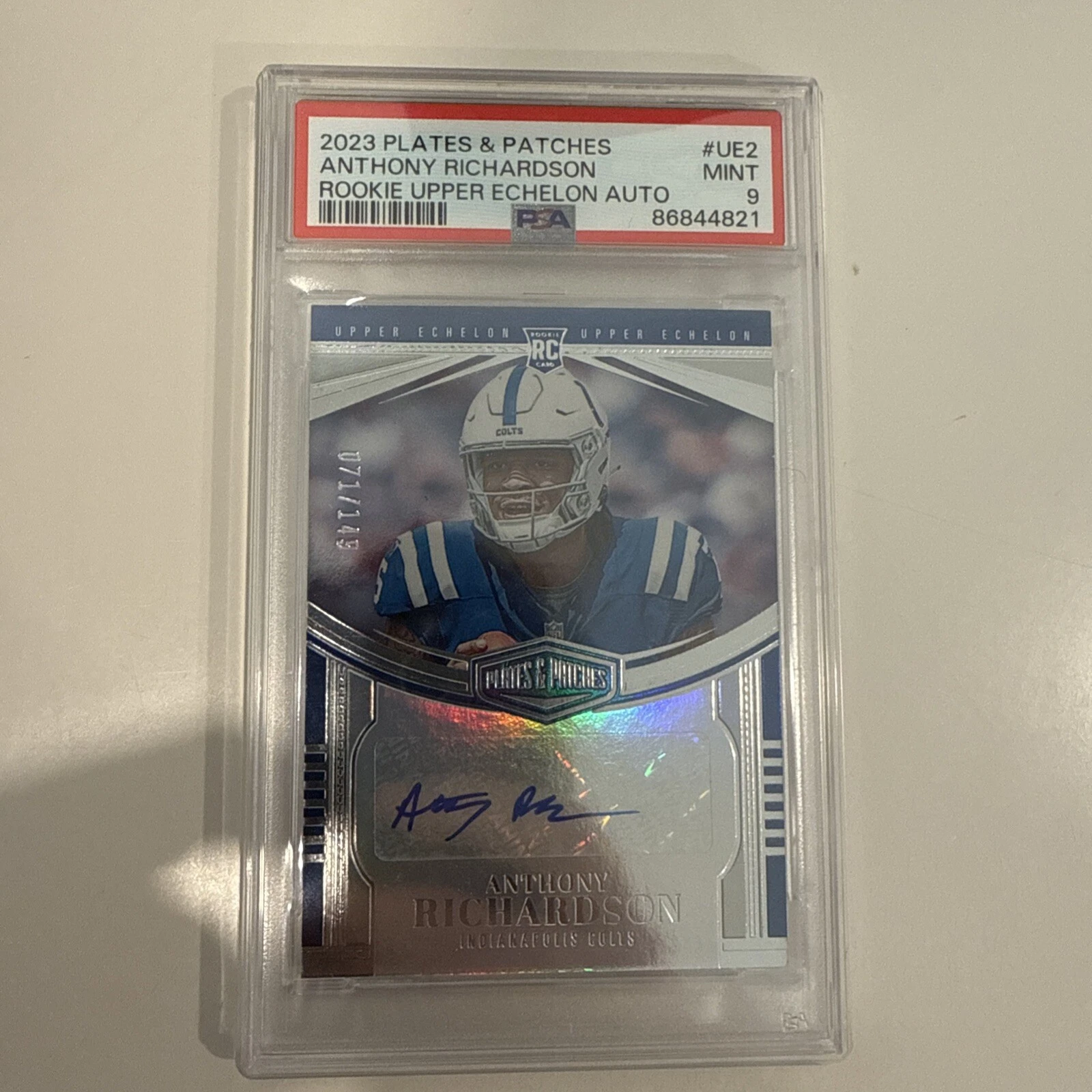 Anthony Richardson Panini Plates & Patches Rookie Upper Echelon Autographs #UE2 Base