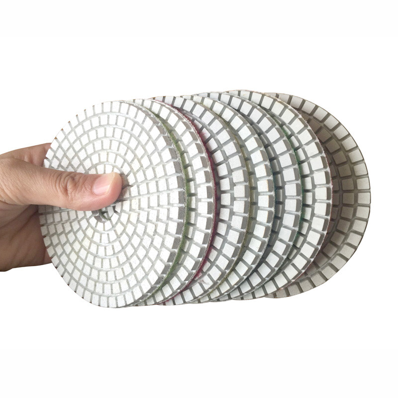 ENLAYER 4-Inch Diamond Polishing Discs Set – 2 Pack, Silver #320 & #500 Grit Wheels For Stone & Glass – Fits Angle Grinders