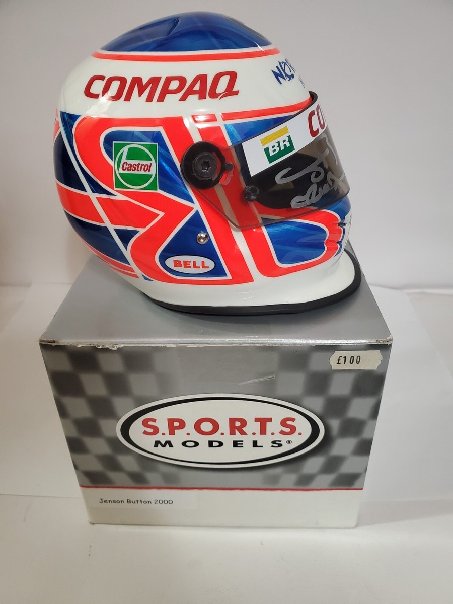 Jenson Button　直筆サイン入り　1/2ヘルメット ORIGINAL JENSON BUTTON 2000 F1 1/2 1:2 SCALE HELMET- SIGNED