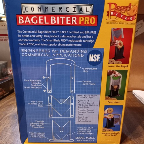 Comercial Bagel Biter Pro #7800 Larien Products Bagel Guillotina Certificado NSF. NUEVO - Imagen 3 de 4
