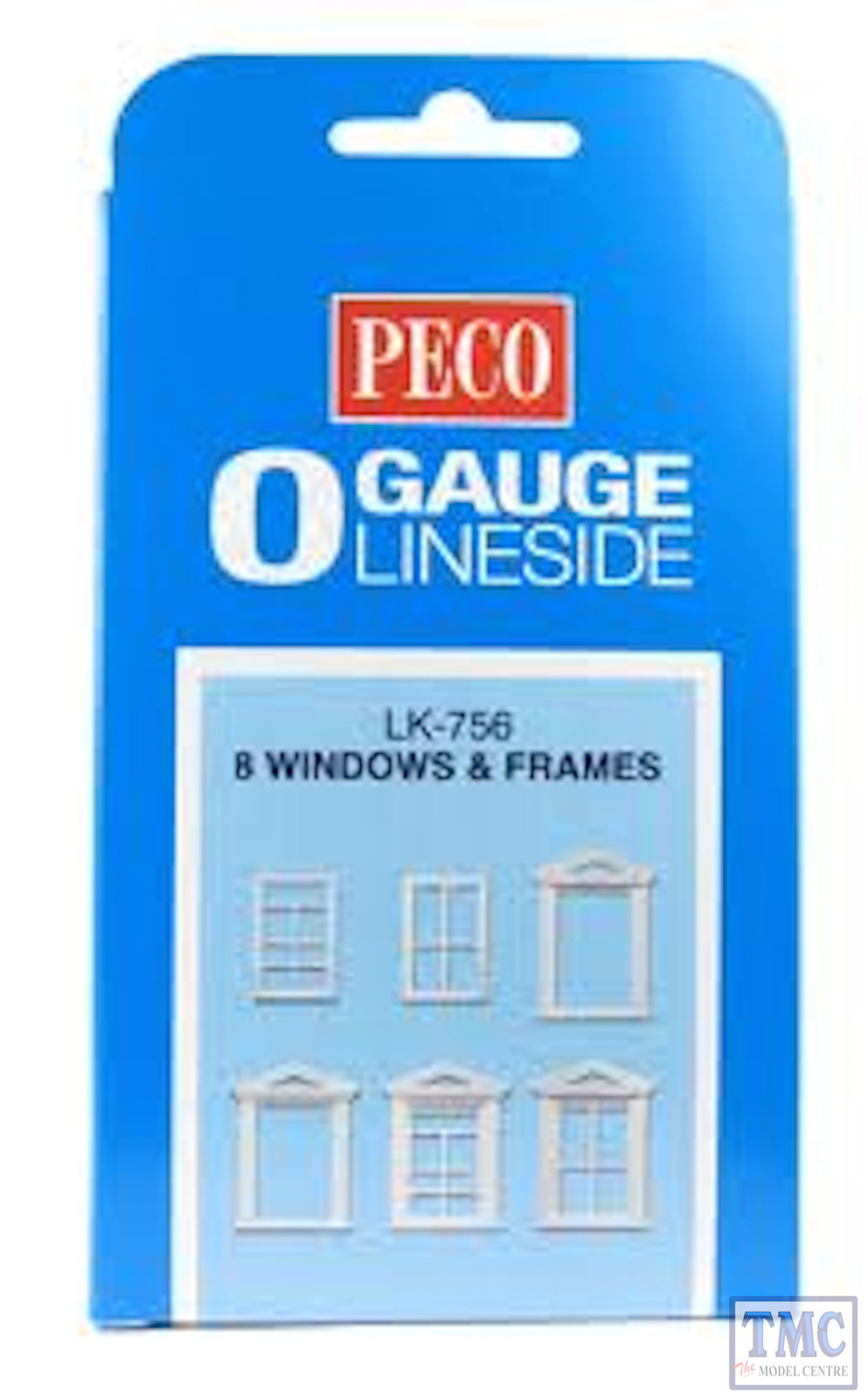 LK-756 Peco O Gauge Windows & Frames 8 In Pack