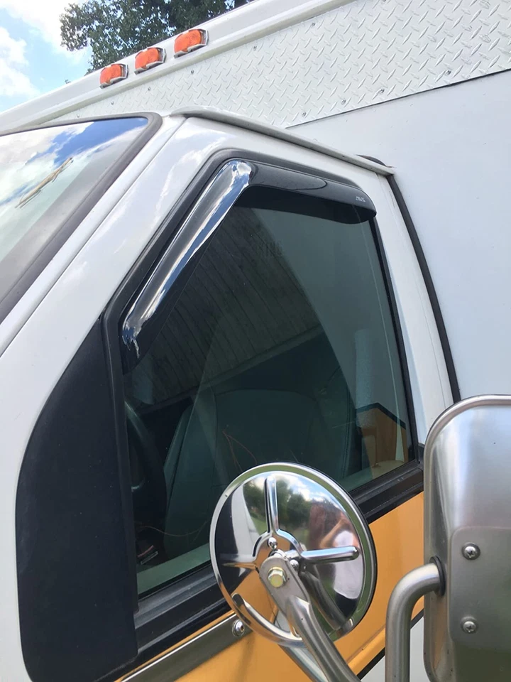 AVS 3M Tape-On In-Channel Rain Guards Vent Visors for 92-06 Ford E350 E450 E150 - Image 4 of 4