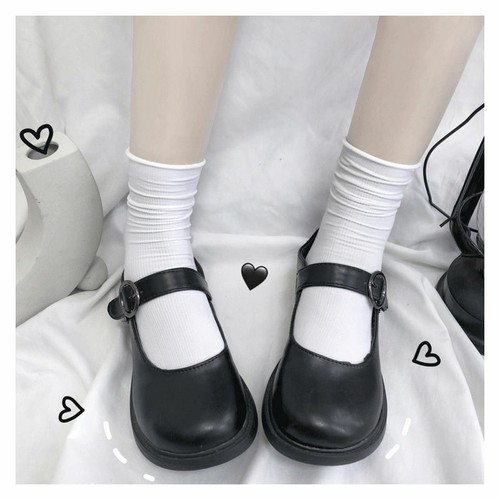 Womens Cosplay Buckle Pumps Mary Janes Round Toe Flats Vintage Heel Shoe Collage - Bild 9 von 26