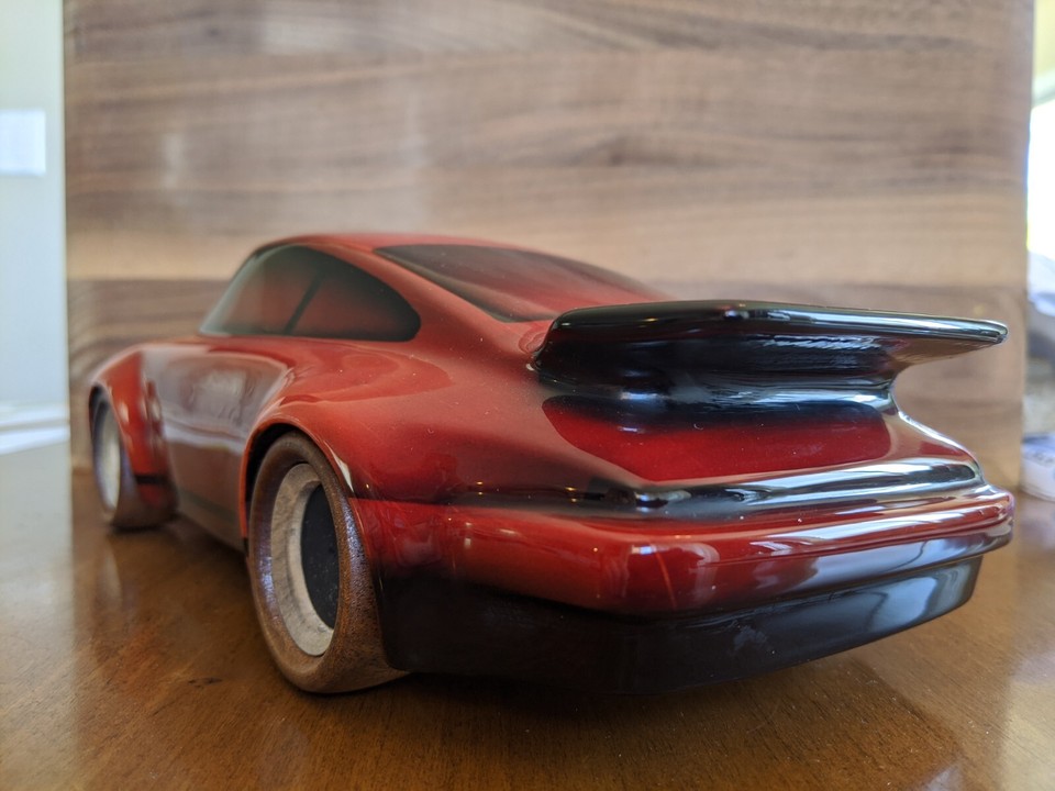 RARE CURTIS STIMPSON PORSCHE 911 TURBO, WOODEN MODEL CAR SIGNED | eBay