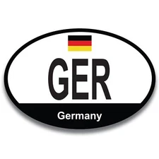 Magnet Me Up GER Germany Country Code Car Magnet Decal, 4x6 Inches Oval