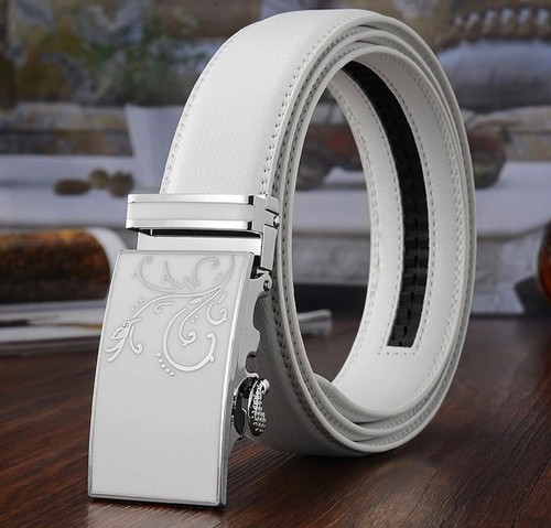 35 MM MENS DESIGNER BELT WHITE GOLF 