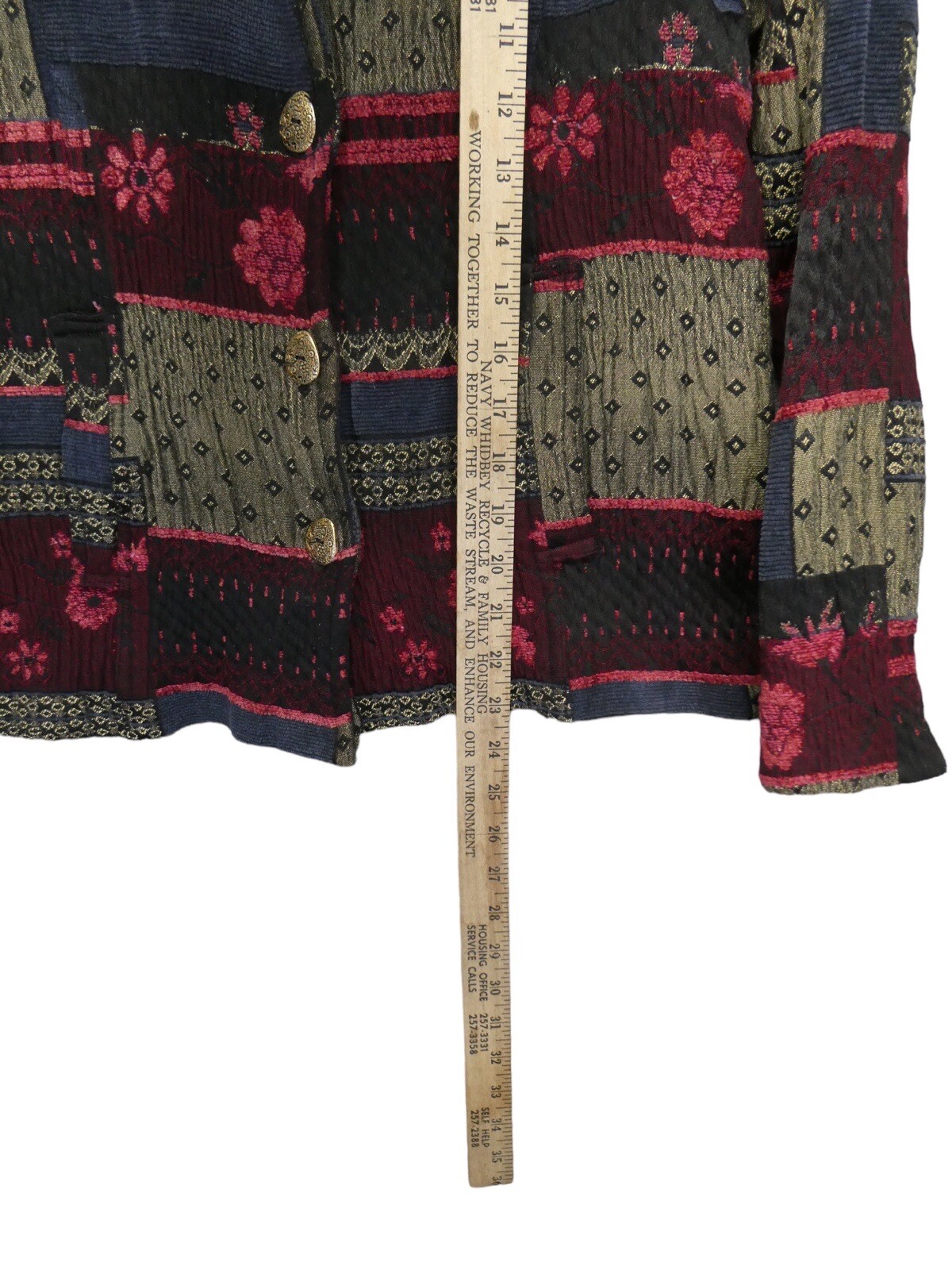 TravelSmith Patchwork Textured Jacket Button Fron… - image 15