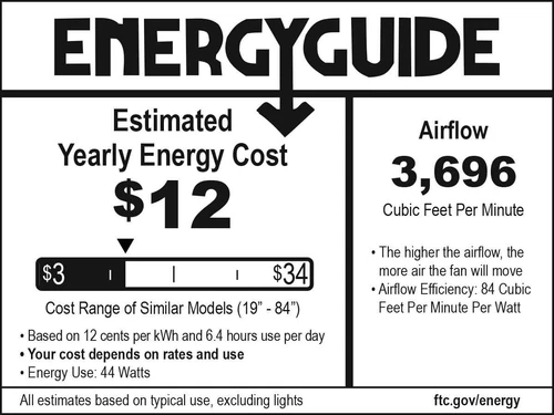 Kafe White Energy Star 52" Ceiling Fan - Stylish & Efficient Air Circulation - Picture 4 of 4