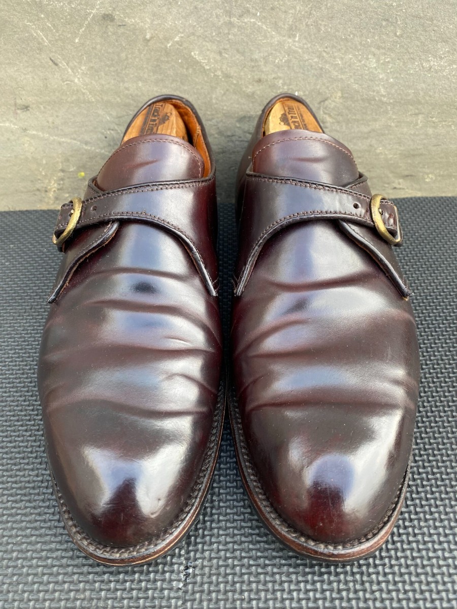 靴 Alden 954 Cordovan Burgundy Monk Strap 954 - Monk Strap Color 8 Shell Cordovan – ALDEN SHOES