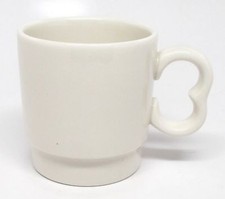 Homer Laughlin Cream Off-White Heart Handle Mug(s) Stackable Restaurant Ware