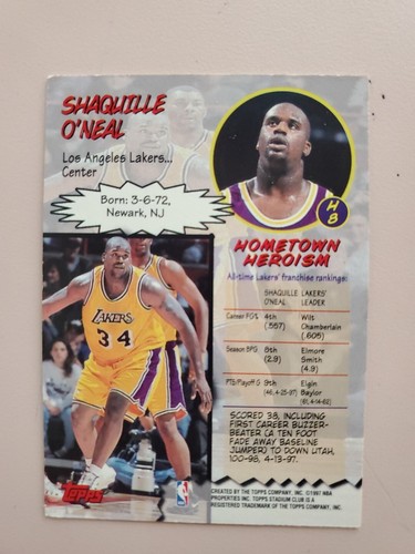 STADIUM CLUB SHAQUILLE O NEAL HARDCOURT HEROES - Picture 3 of 5