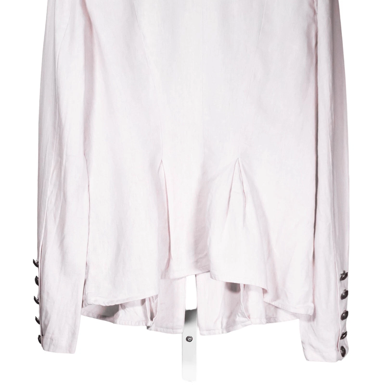 VETEMENTS Free People Blazer Donna Nudo Rosa Lino Doppiopetto Cardigan Giacca Piccolo