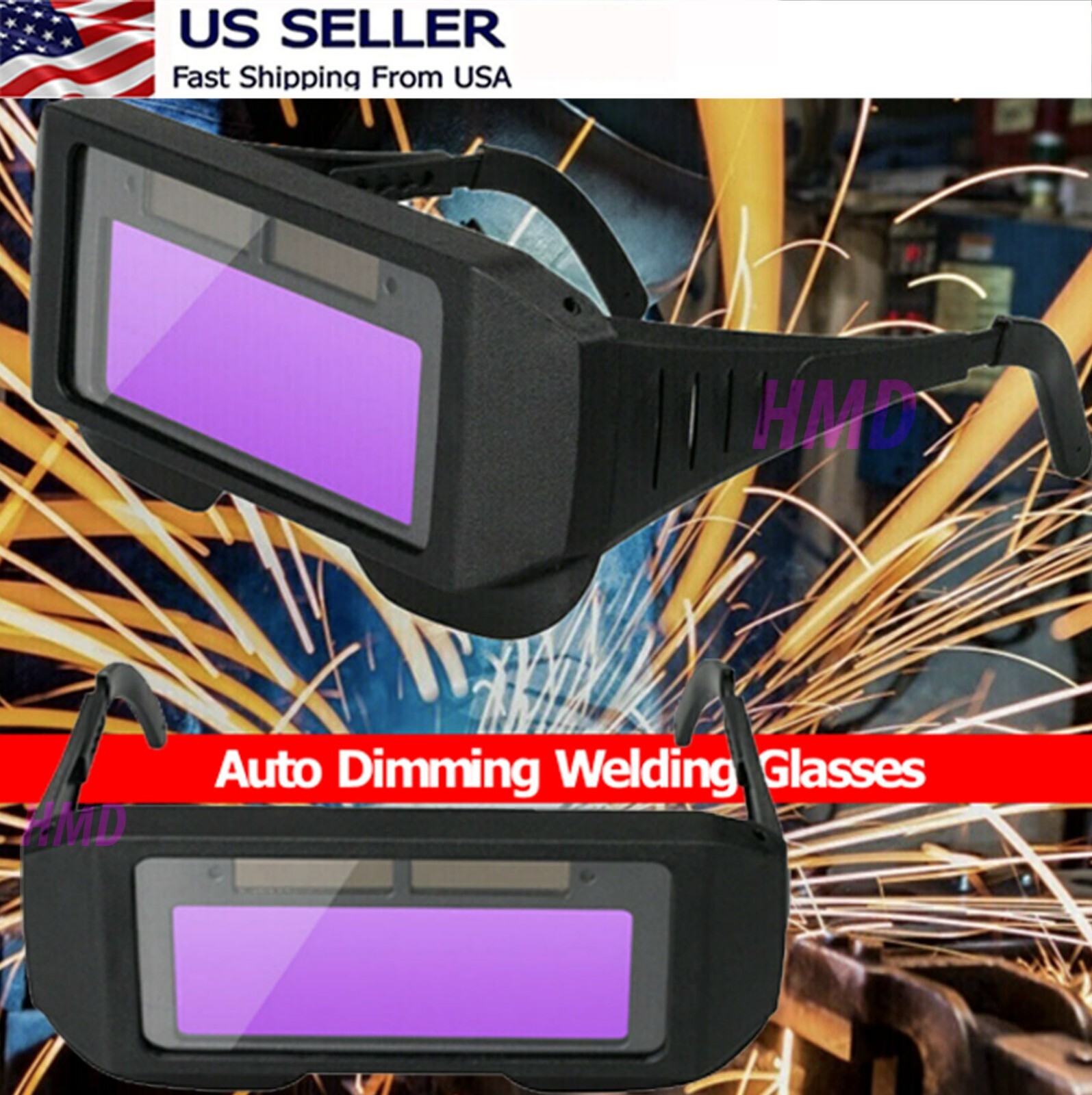Welding Glasses Auto Darkening  Goggles Mask Safety Automatic Dimming Welder Arc