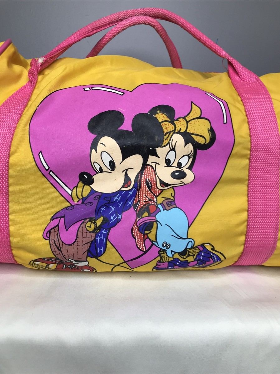 Vintage Disney Mickey And Minnie Mouse Yellow Gym Duffel Bag | eBay