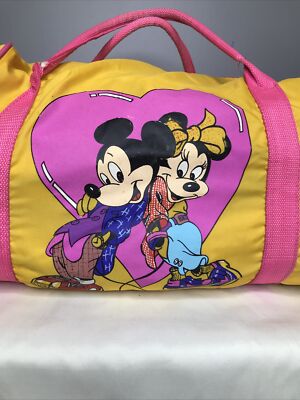 Vintage Disney Mickey And Minnie Mouse Yellow Gym Duffel Bag | eBay Vintage Disney Mickey And Minnie Mouse Yellow Gym Duffel Bag | eBay
