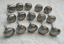 Vintage Belwith Cabinet Hardware Round Pulls Brushed Nickel - Lot of 15