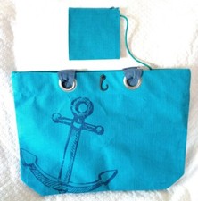 New Beach Tote XL Shopping Picnic Pool Travel School Book Bag Jute Canvas