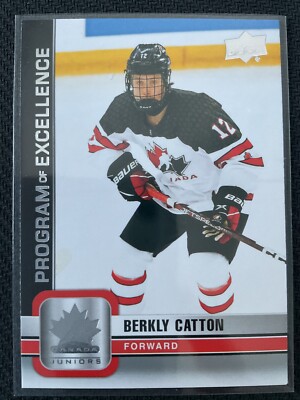 Berkly Catton 2023 Upper Deck Team Canada Juniors Program of Excellence RC #118