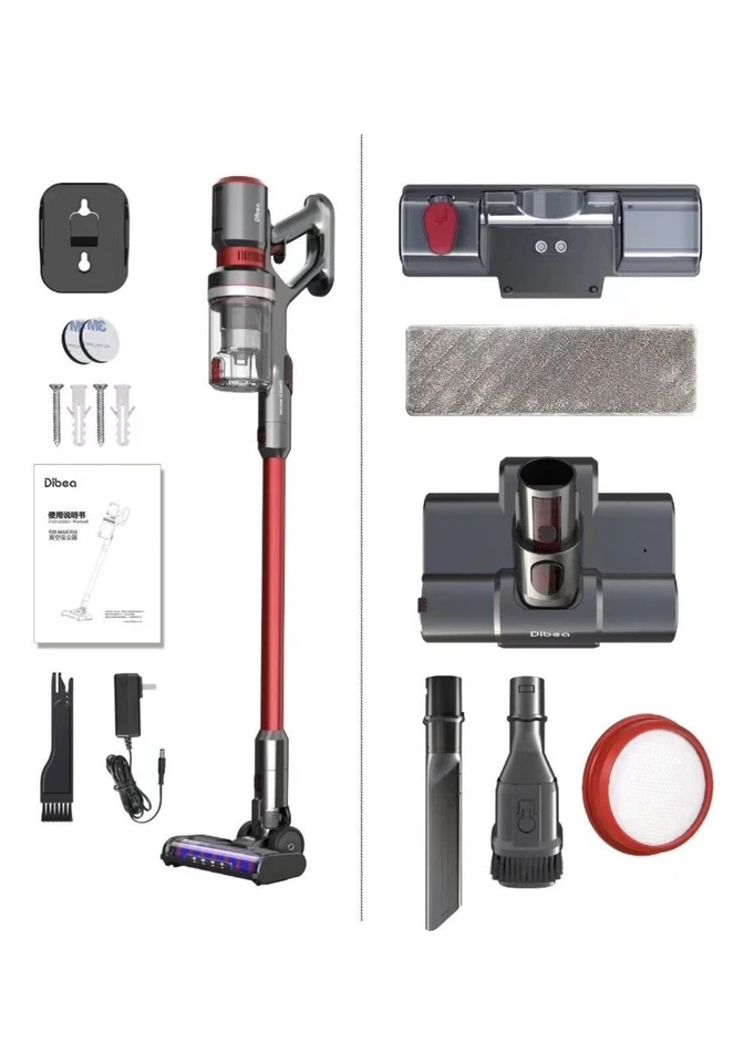 Aspiradora sin cable Dibea 400W 25Kpa 3 engranajes ajuste de succión ligera Foto 2 de 2