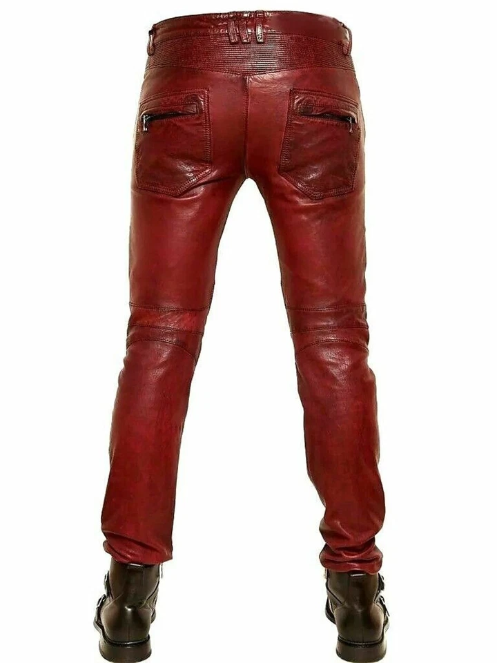 Men's Real Leather Distressed Pant and shirt,2 piece Premium Outfit ,Party Wear - Image 4 of 4