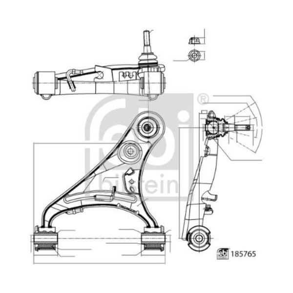 Febi Querlenker Oben Vorderachse Rechts Passend FüR Land Rover Discovery | 18576-image