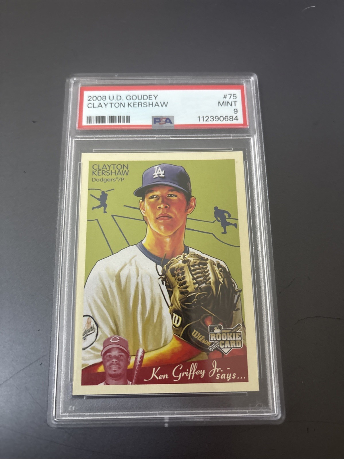 Clayton Kershaw 2008 Mint Rookie Card Dodgers Upper Deck Goudey #75  PSA 9 👍