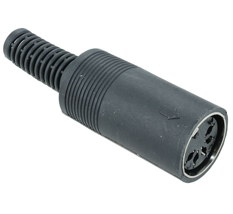 2 x 5-Pin DIN Female Socket Connector 180°