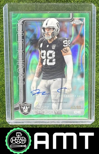 2025 Topps Chrome Maxx Crosby Green Lava Refractor (RAW)