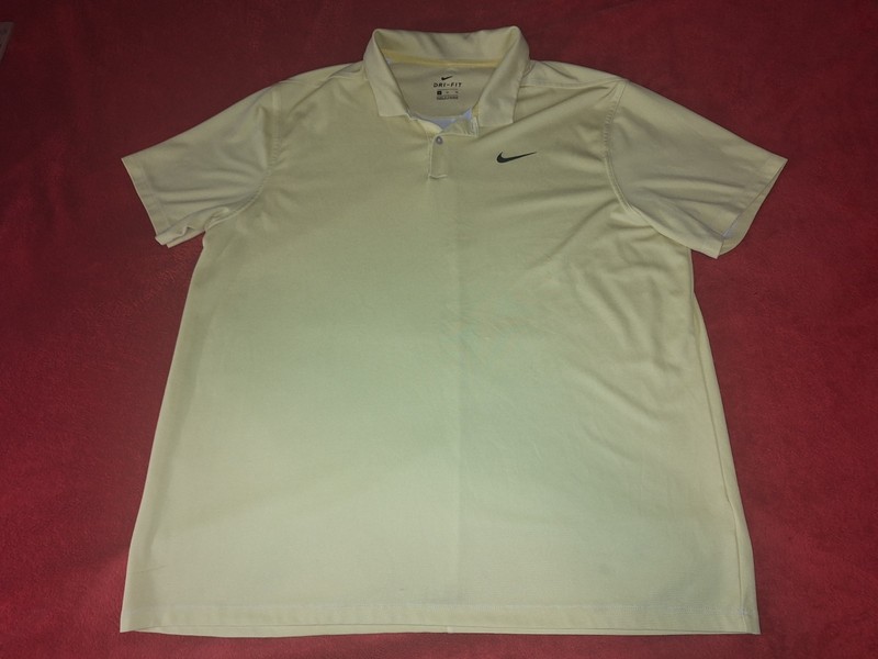 NIKE DRI FIT GOLF    MENS  XL    YELLOW  PERFORMANCE    POLO   SHIRT