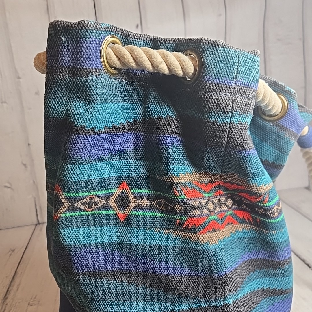 Pendleton Rope Tote Backpack Aztec Themed Rugged … - image 2