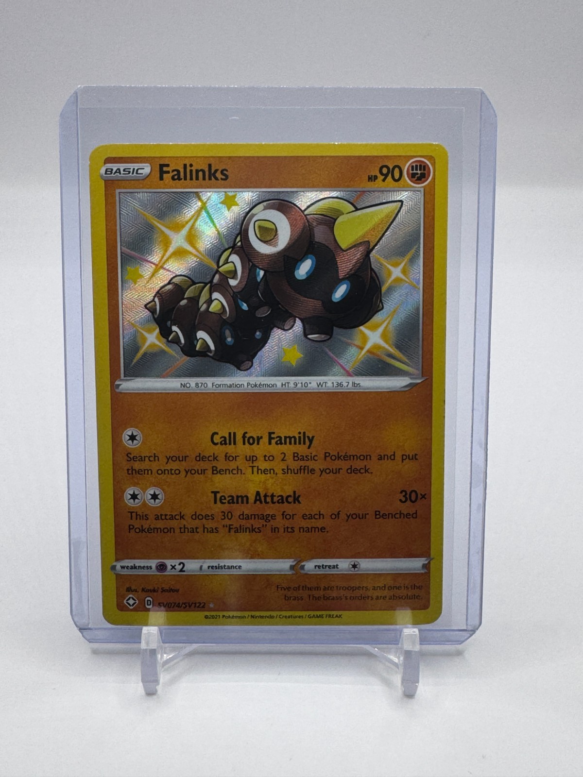 Falinks SV074/SV122 Shiny Holo Shining Fates Pokémon Card