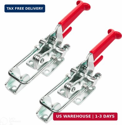 POWERTEC 2PK Toggle Clamp, 2000 lbs Holding Capacity, 40341 Self-Lock U-Bolt Adj