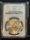 1924 Peace Silver Dollar NGC Graded MS 64